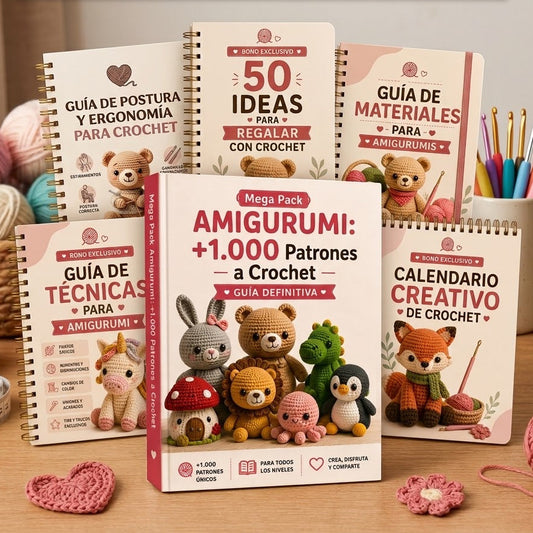 Mega Pack Amigurumi: +1000 Patrones a Crochet + 5 Bonos